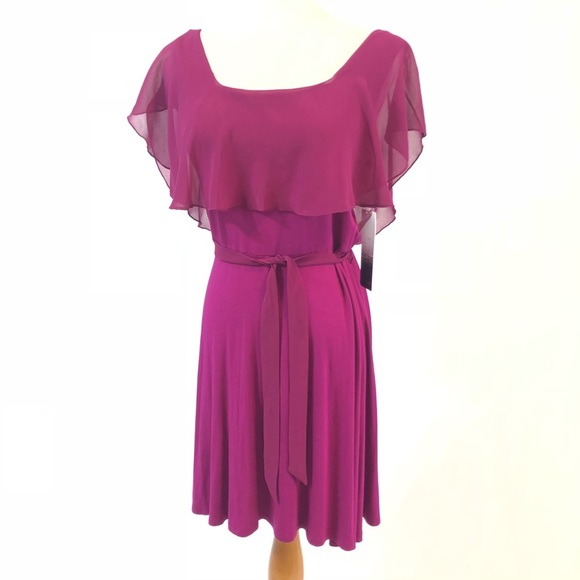 š„NEW!š„ Kensie Fuschia Chiffon Dress - Picture 7 of 8